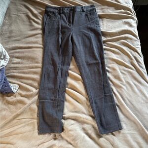 LOFT Charcoal Plaid Pants